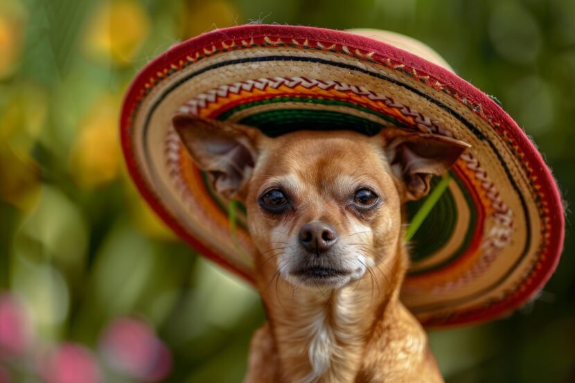 Chihuahua in a sombrero hat