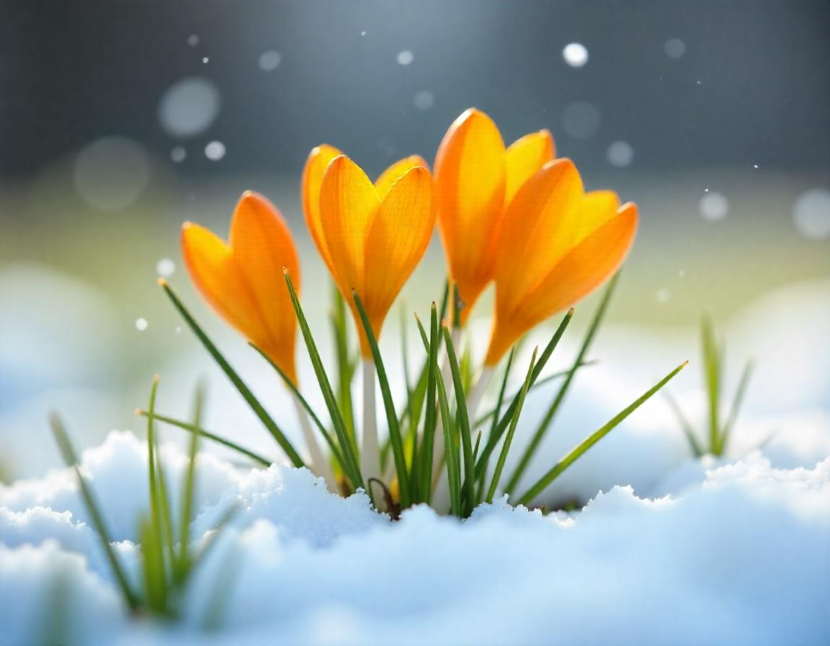 Sobreponerte al invierno freepik__orange-crocus-flowers-emerging-from-white-snow-sur__35432